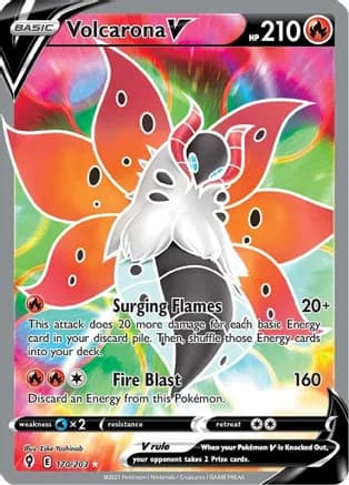 Volcarona V (Full Art) — SWSH07: Evolving Skies