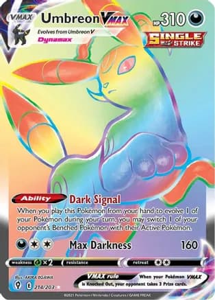 Umbreon VMAX (Secret) — SWSH07: Evolving Skies