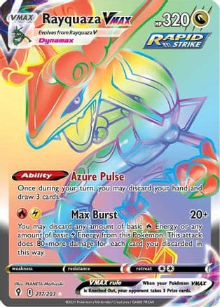 Rayquaza VMAX (Secret) — SWSH07: Evolving Skies