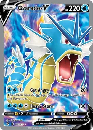 Gyarados V (Full Art) — SWSH07: Evolving Skies