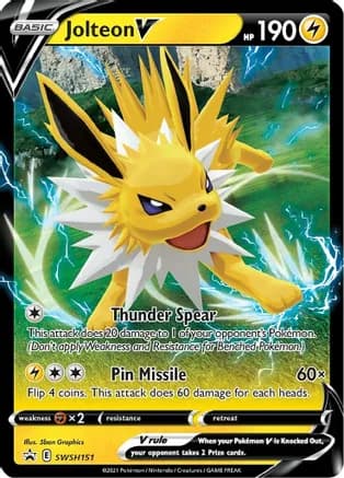 Jolteon V - SWSH151 — SWSH: Sword & Shield Promo Cards