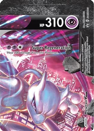 Mewtwo V-UNION - SWSH160 — SWSH: Sword & Shield Promo Cards