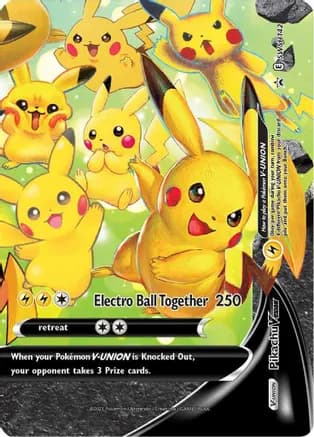 Pikachu V-Union - SWSH142 — SWSH: Sword & Shield Promo Cards