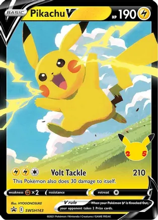 Pikachu V - SWSH143 — SWSH: Sword & Shield Promo Cards