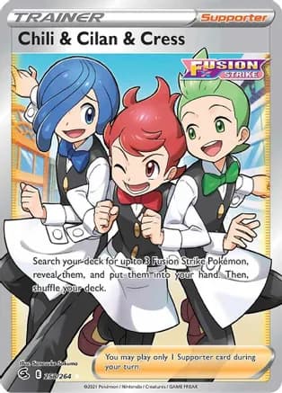 Chili & Cilan & Cress (Full Art) — SWSH08: Fusion Strike