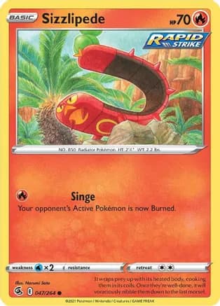 Sizzlipede (47) — SWSH08: Fusion Strike