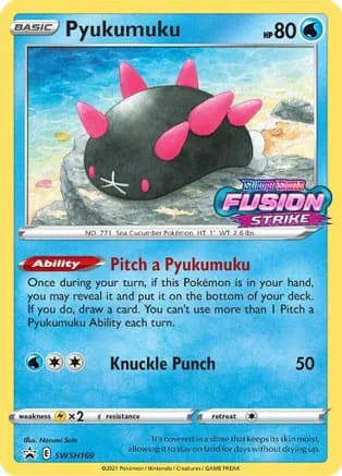Pyukumuku - SWSH169 (Prerelease) — SWSH: Sword & Shield Promo Cards