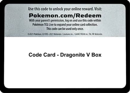 Code Card - Dragonite V Box — SWSH08: Fusion Strike