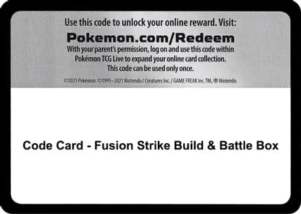 Code Card - Fusion Strike Build & Battle Box — SWSH08: Fusion Strike