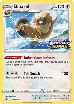 Bibarel - SWSH188 — SWSH: Sword & Shield Promo Cards