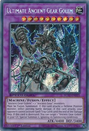 Ultimate Ancient Gear Golem (Secret Rare) — Speed Duel GX: Duel Academy Box