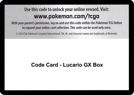 Code Card - Lucario GX Box — SM - Ultra Prism