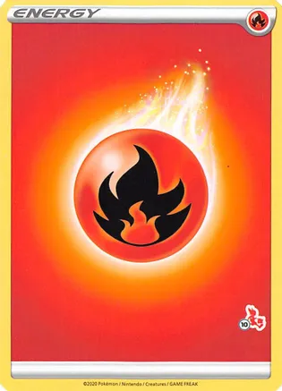 Fire Energy (#10 Cinderace Stamped) — Battle Academy 2022