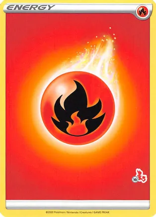 Fire Energy (#16 Cinderace Stamped) — Battle Academy 2022