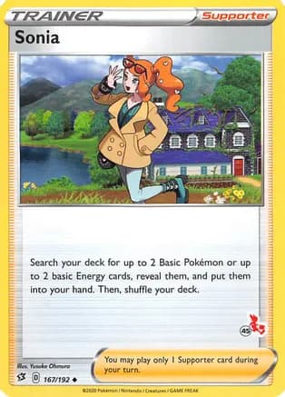 Sonia - 167/192 (#45 Cinderace Stamped) — Battle Academy 2022