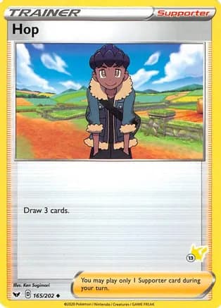 Hop - 165/202 (#13 Pikachu Stamped) — Battle Academy 2022