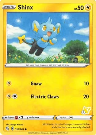 Shinx - 091/264 (#6 Pikachu Stamped) — Battle Academy 2022