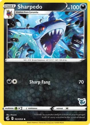Sharpedo - 163/264 (Eevee Stamped) — Battle Academy 2022