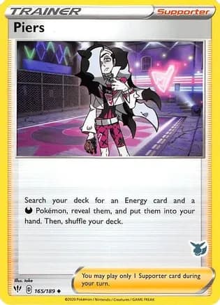 Piers - 165/189 (Eevee Stamped) — Battle Academy 2022