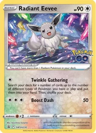 Radiant Eevee - SWSH230 — SWSH: Sword & Shield Promo Cards