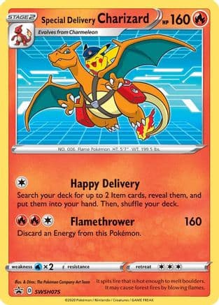 Special Delivery Charizard - SWSH075 — SWSH: Sword & Shield Promo Cards