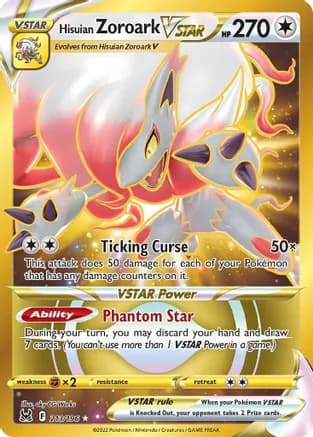 Hisuian Zoroark VSTAR (213) (Secret) — SWSH11: Lost Origin