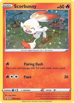 Scorbunny - SWSH244 (Cosmos Holo) — SWSH: Sword & Shield Promo Cards