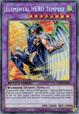 Elemental HERO Tempest (Secret Rare) — Speed Duel GX: Midterm Paradox