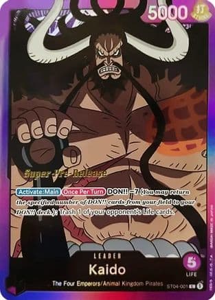 Kaido (001) — Super Pre-Release Starter Deck 4: Animal Kingdom Pirates