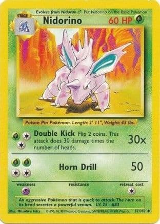 Nidorino — Base Set
