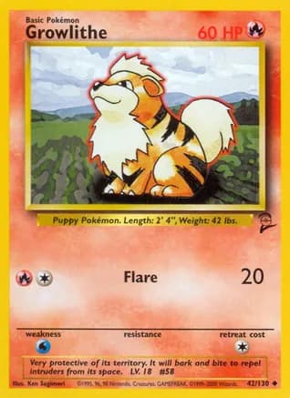 Growlithe — Base Set 2