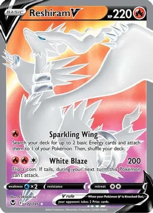 Reshiram V (Full Art) — SWSH12: Silver Tempest