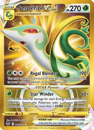Serperior VSTAR (Secret) (210) — SWSH12: Silver Tempest