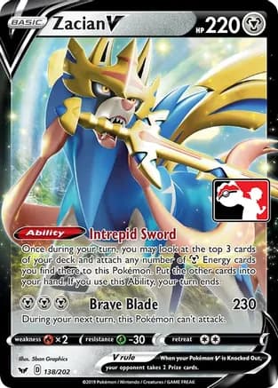 Zacian V - 138/202 — Prize Pack Series Cards