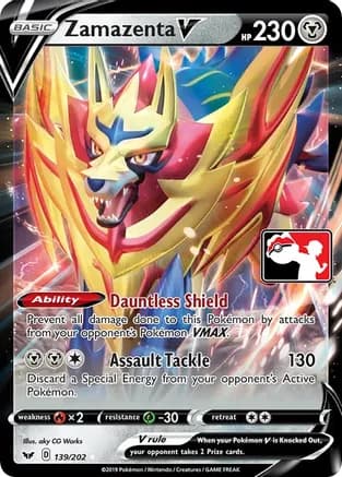 Zamazenta V - 139/202 — Prize Pack Series Cards