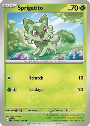 Sprigatito - 013/198 (Mirage Holo) — Miscellaneous Cards & Products