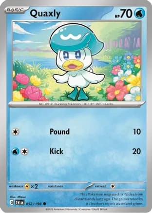 Quaxly - 052/198 (Mirage Holo) — Miscellaneous Cards & Products