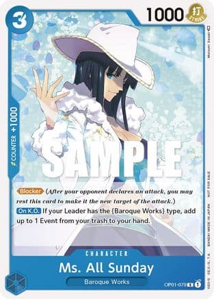 Ms. All Sunday (Promotion Pack 2023) — One Piece Promotion Cards