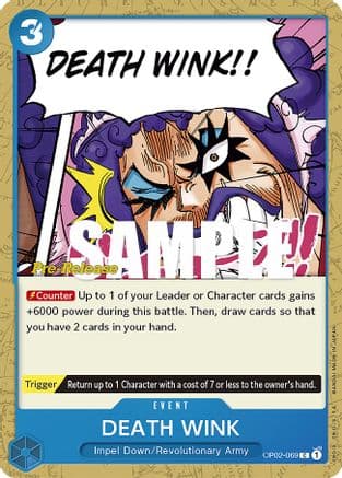 DEATH WINK — Paramount War Pre-Release Cards