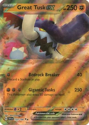 Great Tusk ex - 123/198 — SV01: Scarlet & Violet Base Set