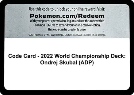 Code Card - 2022 World Championship Deck: Ondrej Skubal (ADP) — World Championship Decks