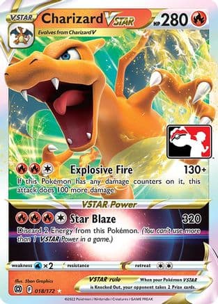 Charizard VSTAR - 018/172 — Prize Pack Series Cards