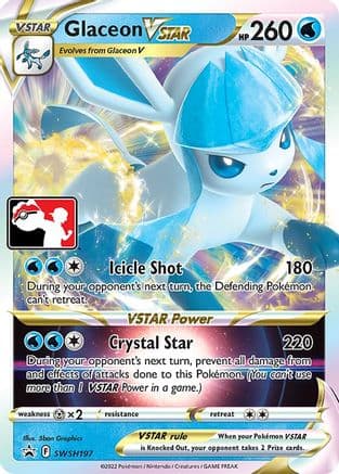 Glaceon VSTAR - SWSH197 — Prize Pack Series Cards