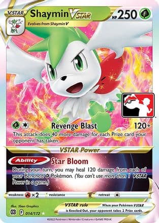 Shaymin VSTAR - 014/172 — Prize Pack Series Cards