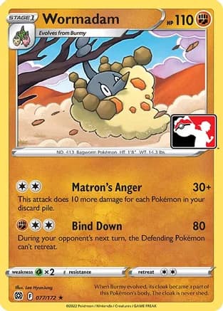 Wormadam - 077/172 — Prize Pack Series Cards