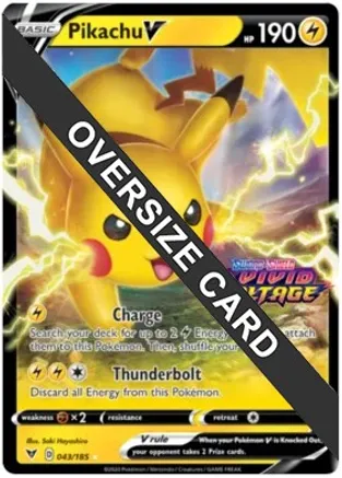 Pikachu V - 043/185 (Vivid Voltage Stamped) — Jumbo Cards
