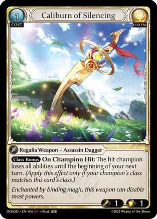 Caliburn of Silencing — Dawn of Ashes Starter Decks
