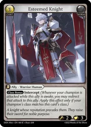 Esteemed Knight — Dawn of Ashes Alter Edition