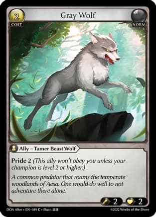 Gray Wolf — Dawn of Ashes Alter Edition