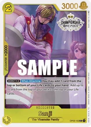 Sanji (Store Championship Participation Pack Vol. 2) — One Piece Promotion Cards